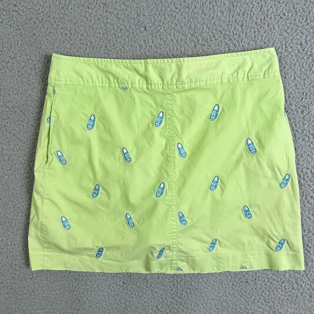 LILLY PULITZER WOMENS LIME GREEN SKORT SIZE 8